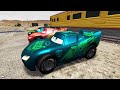 Flatbed Trailer Mercedes Cars Transportation with Truck - Pothole vs Car #10- BeamNG.Drive