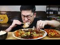 ASMR MUKBANGㅣBraised spicy Chicken with Cheese & cucumber kimchiㅣEATING SHOW