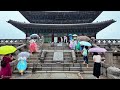 Gyeongbokgung Palace in Heavy Rain☔️ •[4k] Seoul, Korea