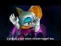 Rouge and Shadow argue over fast food