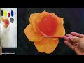 Tutorial : How to Paint Orange Rose in Acrylics / JMLisondra