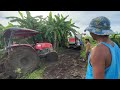 Kubota harvester and tractor/using the chain