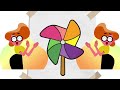 How to Draw Easy Paper Windmill | Drawing Tutorial for Kids and Beginners