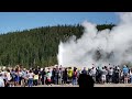 Eruption in Yellowstone with sounds 2019