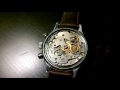 Poljot mechanical chronograph running - 3133 movement