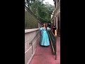 Disney Princesses Walking Down from the Main Street Train Station