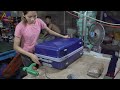How Vietnamese Travel Luggage Manufacturing Factory Mass Produce. Amazing Suitcase Making Process