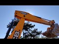 jcb lifting old tractor trailer #jcblifting #jcbcrane #jcboperator