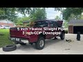 First Video | Installing Yikatoo 5 inch Straight Pipe and CDP 3 inch Downpipe on LLY Duramax