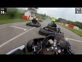 Fighting Through From The Back At Spa Kart Circuit