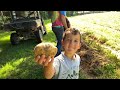 Harvesting Potatoes and Squash