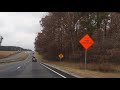 Dashcam 023: Wake Forest NC 1 north, cloudy day