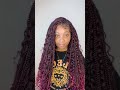 Burgundy bohemian￼ braided wig install #braidedwigs