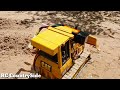 Road Construction, Bulldozer , Bruder MAN dump truck stuck and recovered by low loader Ep1 Part 6
