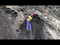 the black sand layer collapses more easily