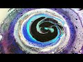 New GALAXY Pour 🌌 Violet Open Cup Acrylic Pouring -Cells without Silicone | Fluid Art | Abstract Art
