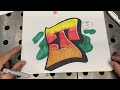 How to draw graffiti letters- Letter J