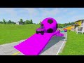 TRANSPORTING PIXAR CARS & FRUITS WITH COLORED & JOHN DEERE vs CLAAS vs TRACTORS - BeamNG.drive