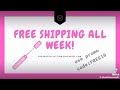 FREE SHIPPING ON OUR SITE THIS WEEK!!!
