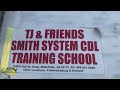 THE MODERNIZED CDL RANGE TEST DEMONSTRATED BY TJ OF TJ AND FRIENDS SMITH SYSTEM CDL TRAINING SCHOOL