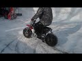 Baja mini bike In Snow