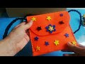 Easy Felt cloth bag for kid activity วิธีทำกระเป๋าผ้าสักหลาดง่ายสำหรับเด็กน้อย