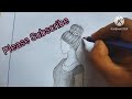 How to draw a cute girl with high bun hair#girlfacedrawingpencil #step by step