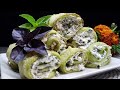 The  SECRET of this FILLING  makes Zucchini rolls Incredibly Delicious