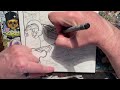 Drawing a full piece in the graffiti blackbook - inking in real time - colouring timelapse