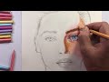 How to Draw a Face with Color Pencil | Realistic Portrait drawing for Beginners with easy techniques