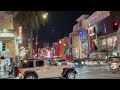 Evening stroll on Hollywood Blvd in Los Angeles