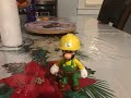 Luigi hits mario with a hammer stop-motion