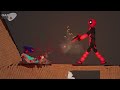 Deadpool and Steve vs Minecraft Creatures on Acid Sea in People Playground