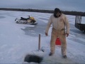 Winter Fishing with Nets on Delaronde Lake, Saskatchewan