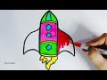 How to draw Rocket step by step | Rocket drawing for kids | easy drawing for kids