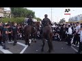 Ultra-Orthodox Jewish men block highway in central Israel in protest of military recruitment