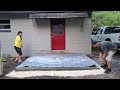 Pouring a Perfect 10'x10' Slab with the Harbor Freight Cement Mixer