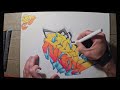 Graffiti Art Name 'KROW' Full Time-lapse