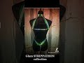 Glam STRIPPATHON collection reveals custom dance wear bandage 🩹 dark green one piece