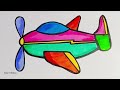 How to draw an Airplane step by step | airplane drawing for kids | easy drawing