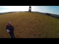 Syma X8 quadcopter / Runcam HD camera (& anti vibration gel) flight near Mussenden.