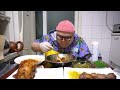 Korean Style Roasted Chicken & Pork Mukbang Eatingshow