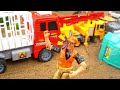 Construction vehicle crane truck dump truck play with toys - Collection video for kids | Mega Trucks
