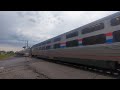 CP KCS Amtrak trains at Waterloo train station and Grey KCS