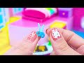 Make Hello Kitty House with My Melody Bedroom, Rainbow Slide from Cardboard - DIY Miniature House