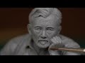 Sculpting an old man with polymer clay
