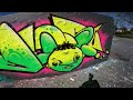 💥 Painting graffiti with NEON colors [fluorescent] 💥