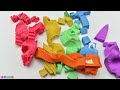 Satisfying Video l How To Make Rainbow hammer and knife with Kinetic Sand Cutting ASMR
