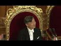 FOOTAGE -Emperor received Grand welcome for Banquet in City of London, and ｍade a speech 英シティ晩餐会