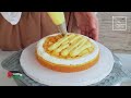 Gluten free  PEACH & ORANGE CAKE with fresh peaches | Genoise Sponge Cake with Pastry cream